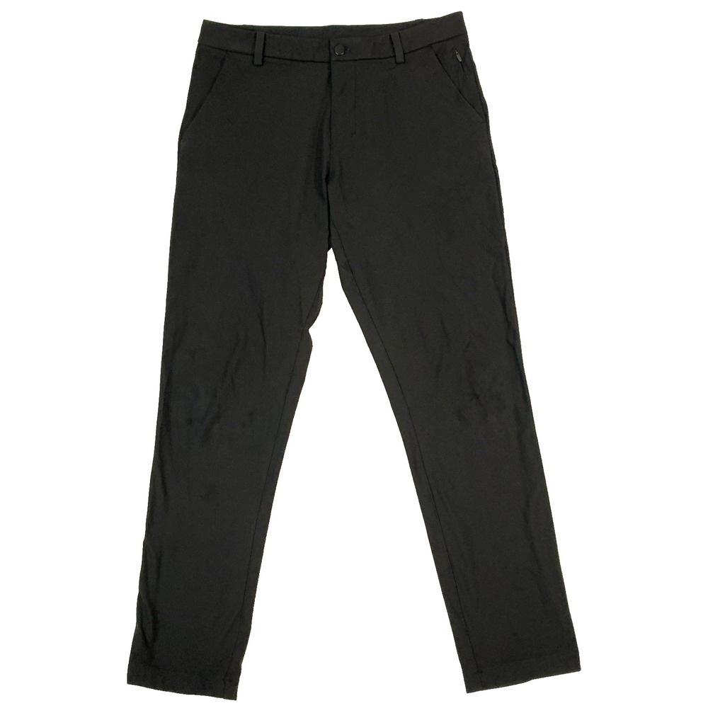 lululemon Commission Slim Pants Men 32 ABC Warpstreme Black 32x30